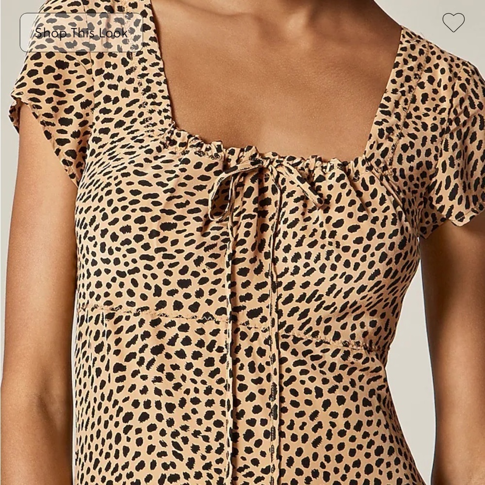 J crew Squareneck slip dress in spot print - Picture 2 of 6